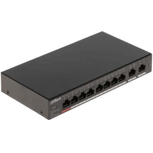 DAHUA CS4010-8GT-110, 8 Port, Gigabit, PoE 110W, 2 Port Uplink, Cloud Yönetilebilir, Switch