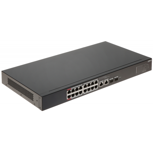 DAHUA CS4218-16ET-135, 16Port, Megabit, PoE 135W, 2 Port SFP Gigabit Combo, Cloud Yönetilebilir, Switch