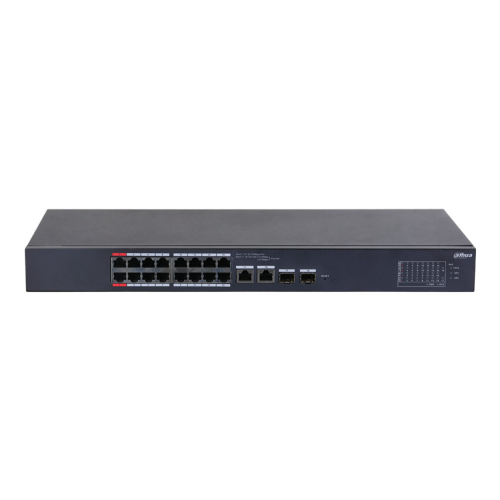 DAHUA CS4218-16ET-190, 16Port, Megabit, PoE 190W, 2 Port SFP Gigabit Combo, Cloud Yönetilebilir, Switch