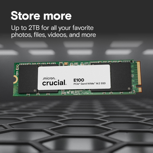 CRUCIAL CT2000E100SSD8, E100, 2TB, 5000/4500, Gen4, NVME PCIe M.2 2280, SSD