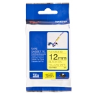 BROTHER P-TOUCH TZE-FX631 TZE-TAPE 12MM SARI UZERINE SIYAH LAMINASYONLU ETIKET