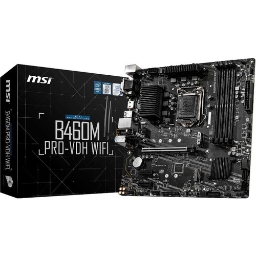 MSI MAG B460M PRO-VDH WIFI DDR4 SATA3 M2 PCIE NVME DVI HDMI PCIe 16X v3.0 1200p mATX