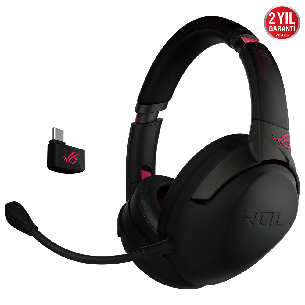 ASUS Rog Strix Go 2.4 Electro Punk Oyuncu Kulakliği Pc/Mac/Ps4 2.4Ghz Kablosuz Baglantı