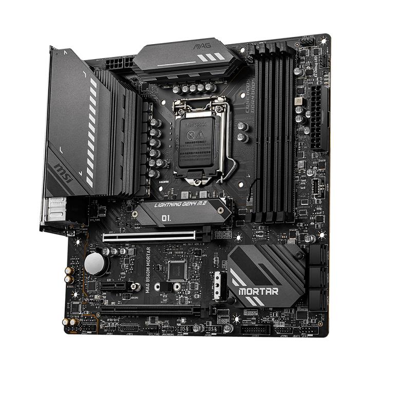 MSI MAG B560M MORTAR DDR4 M2 PCIE NVME HDMI-DP PCIE 16x v4.0 1200p mATX