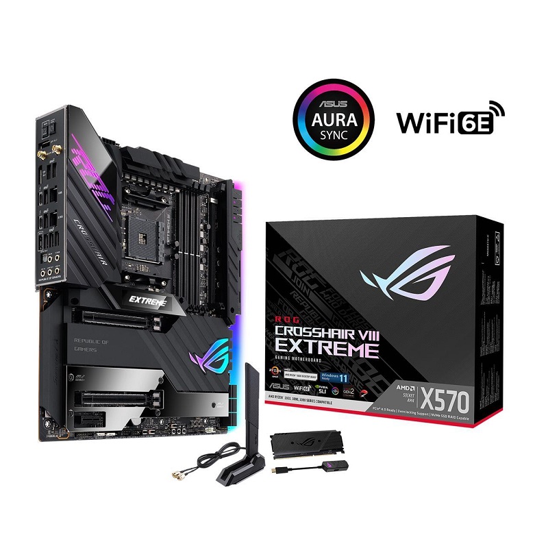 ASUS ROG CROSSHAIR VIII EXTREME WIFI HDMI-DP-THUNDERBOLT 4 PCIE v4.0 AM4