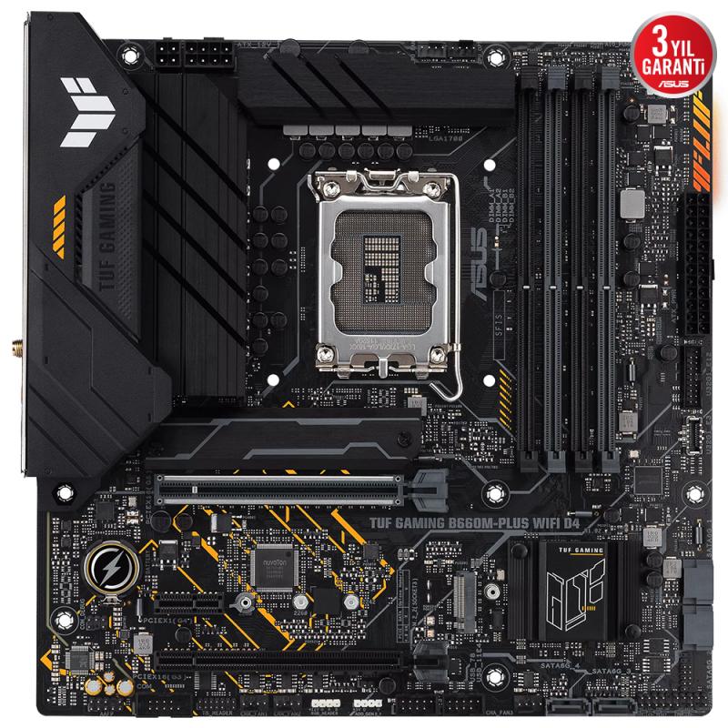 ASUS TUF GAMING B660M-PLUS WIFI D4 DDR4 HDMI-DP M2 NVME PCIE 16X v4.0 1700p mATX