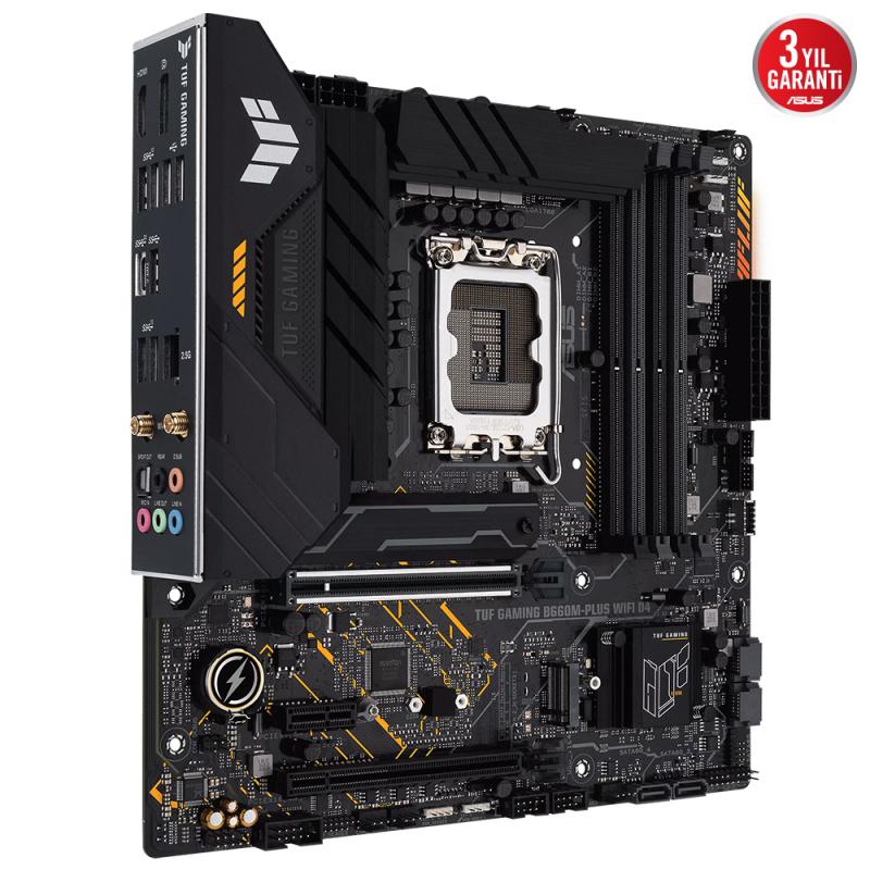ASUS TUF GAMING B660M-PLUS WIFI D4 DDR4 HDMI-DP M2 NVME PCIE 16X v4.0 1700p mATX