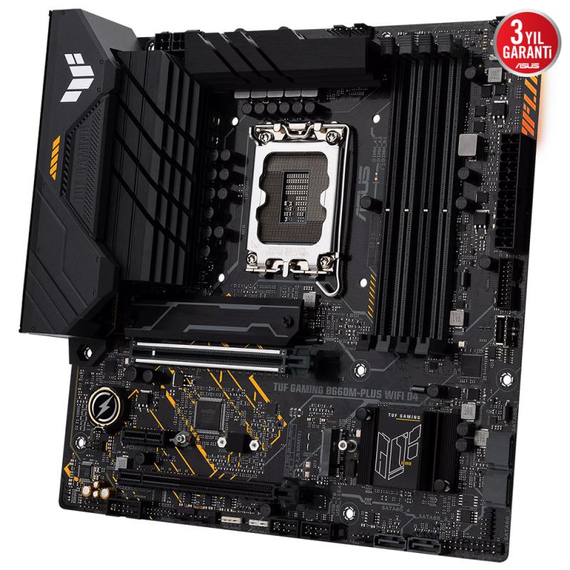 ASUS TUF GAMING B660M-PLUS WIFI D4 DDR4 HDMI-DP M2 NVME PCIE 16X v4.0 1700p mATX