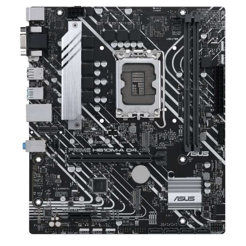 ASUS PRIME H610M-A D4-CSM HDMI-DP M2 NVME PCIE 16X v4.0 1700p mATX KURUMSAL ANAKART