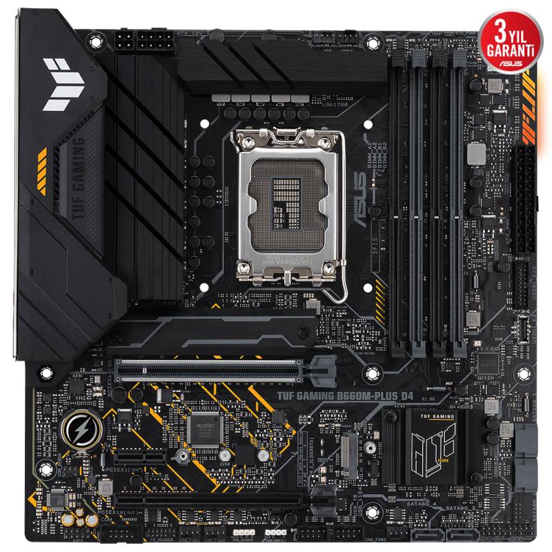ASUS TUF GAMING B660M-PLUS D4 HDMI-DP M2 NVME PCIE 16X v4.0 1700p mATX