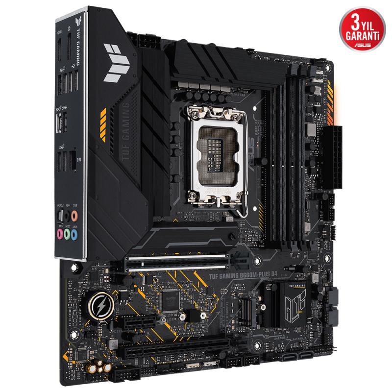 ASUS TUF GAMING B660M-PLUS D4 HDMI-DP M2 NVME PCIE 16X v4.0 1700p mATX