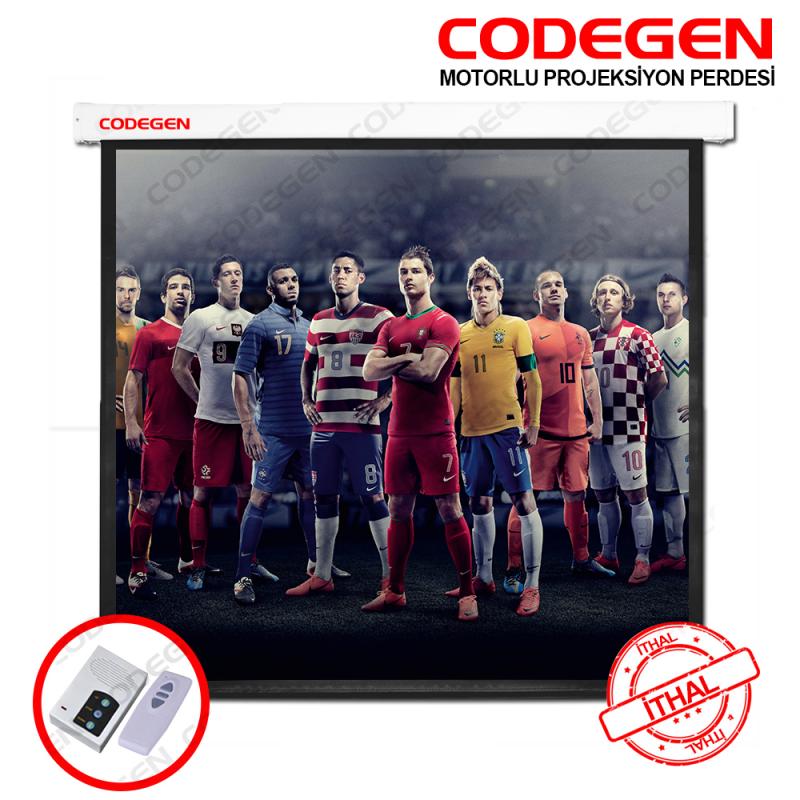 CODEGEN EX18 180x180 Motorlu Projeksiyon Perdesi