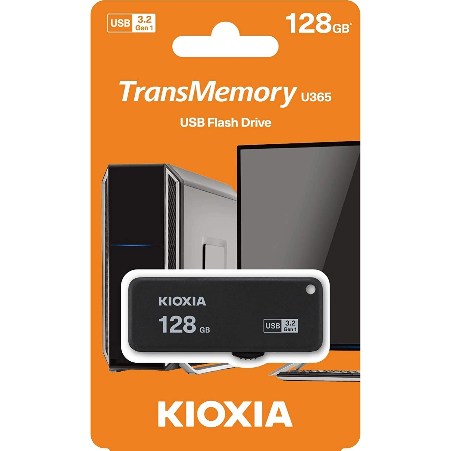 KIOXIA 128gb USB 3.2 U365 Siyah Taşınabilir Bellek LU365K128GG4