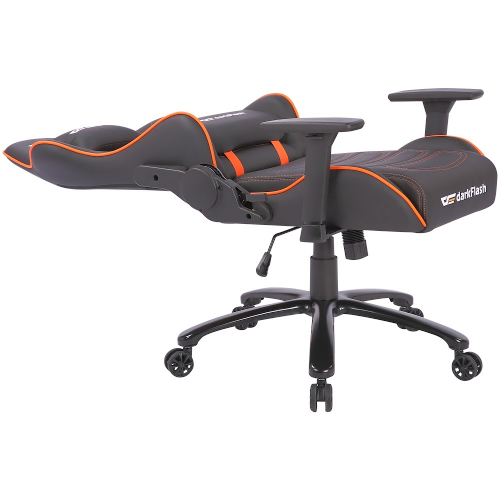 DARKFLASH RC600 Ergonomik Tasarım, Ayarlanabilir 3D Kolçak, Bel ve Sırt Dayama, Metal Taban, Oyuncu Koltuğu (Siyah-Turuncu)