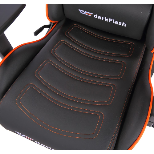 DARKFLASH RC600 Ergonomik Tasarım, Ayarlanabilir 3D Kolçak, Bel ve Sırt Dayama, Metal Taban, Oyuncu Koltuğu (Siyah-Turuncu)