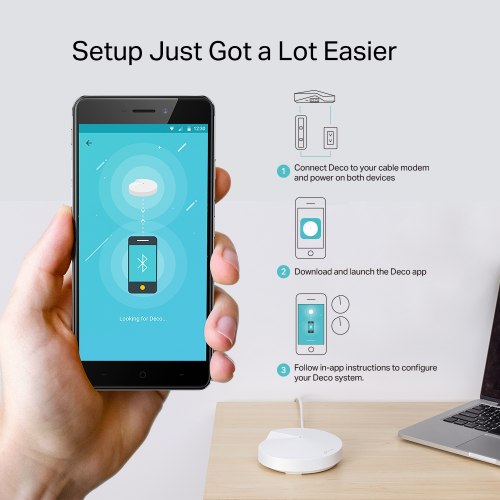 TP-LINK DECO M9 Plus, AC2200, İkili Mesh, 2134Mbps Dual Band, 2Port Gigabit Lan, 600m2 kapsama Alanı, Router, Geniş Alan İnternet Ağı Sağlayıcısı