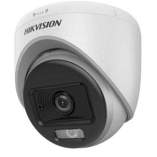 HIKVISION DS-2CE70DF0T-LPFS, 2Mpix, 2.8mm Lens, 20Mt Gece Görüşü, ColorVu, Dual-Light, Dahili Mikrofon, Dome Kamera