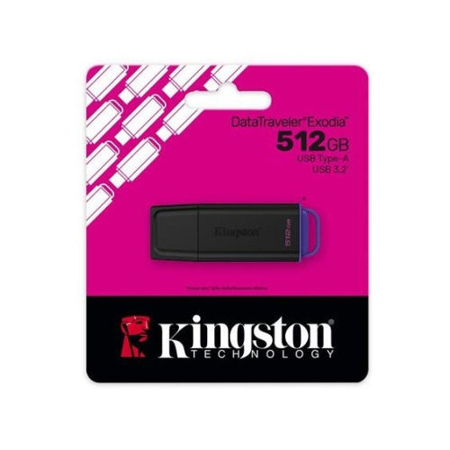KINGSTON DTXG2/512GB USB 3.2 DataTraveler Exodia Gen 1 Flash Bellek (Siyah-Mor)