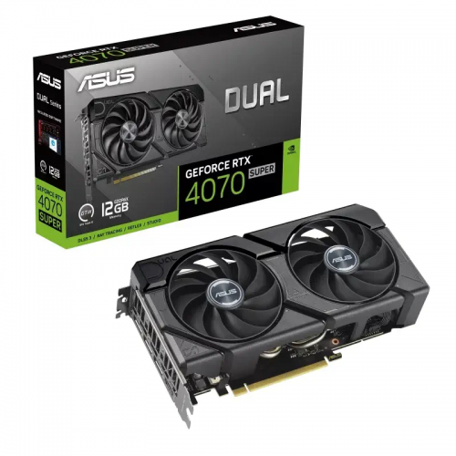 ASUS DUAL-RTX4070S-12G-EVO, SUPER, 12Gb, 192Bit, GDDR6X, 1xHDMI, 3xDP GAMING Ekran Kartı