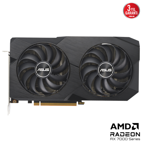 ASUS DUAL-RX7600-O8G, 8Gb, 128Bit, GDDR6, 1xHDMI, 3xDP, GAMING Ekran Kartı