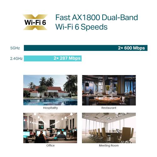 TP-LINK OMADA EAP613 1Port Gbit Poe AX1800,  Wifi 6, Dual Band, Tavan Tipi, Pasif Poe, Access Point