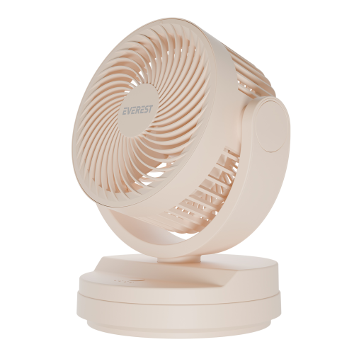 EVEREST EFN-509, KREM, 3 Kademeli Hız, 7’’Kanat, Masaüstü, Type-C Vantilatör