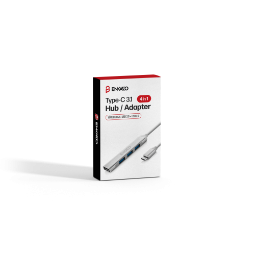 ENKADO EKD-TP50, Type-C to 3xUSB 2.0, 1xUSB 3.0, Metal, USB HUB