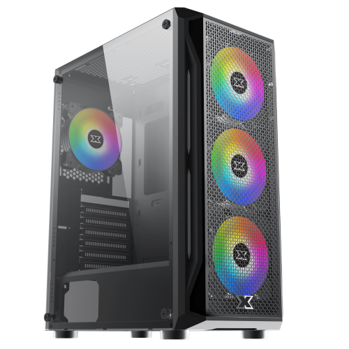 Xigmatek EN46195, Gaming X, 500W, Mesh Panel, Tempered Glass, RGB, ATX GAMING KASA