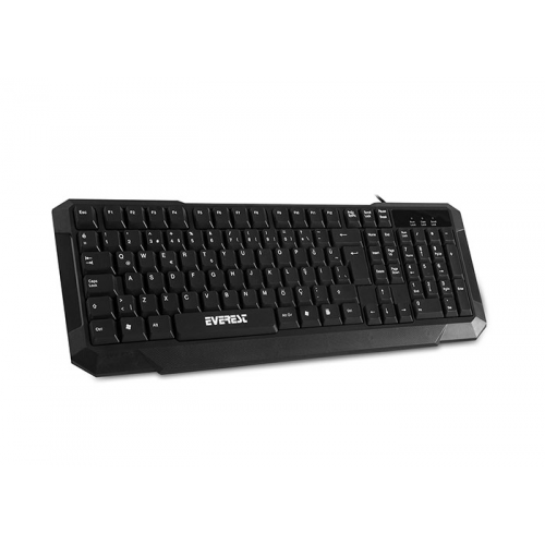 EVEREST KM-515, Siyah, Türkçe Q, USB Kablolu, Klavye Mouse Set