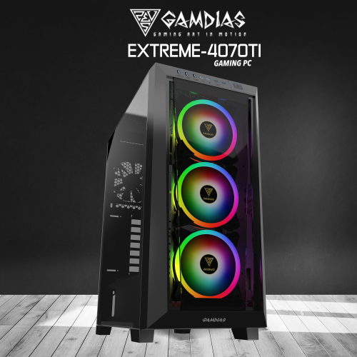 GAMDIAS EXTREME-4070TI, i9-12900KF, 32Gb DDR5 Ram, 1Tb NVMe SSD, 12Gb GDDR6X RTX4070TI Ekran Kartı, 850W Kasa, Free Dos GAMING PC