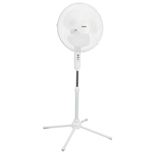 EVEREST FAN10, BEYAZ, EcoWind, 3 Kademeli Hız, 16’’ Kanat, 45W, Otomatik Salınım, Yükseklik Ayarlı, AC220, Vantilatör
