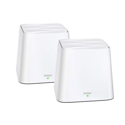 EVEREST FINIX MW3-2P, 2 Pack Mesh,AC1200, WiFi, 300-867Mbps,Dual Band, 200m2 kapsama Alanı, Router, Geniş Alan İnternet Ağı Sağlayıcısı (TENDA Üretimi)