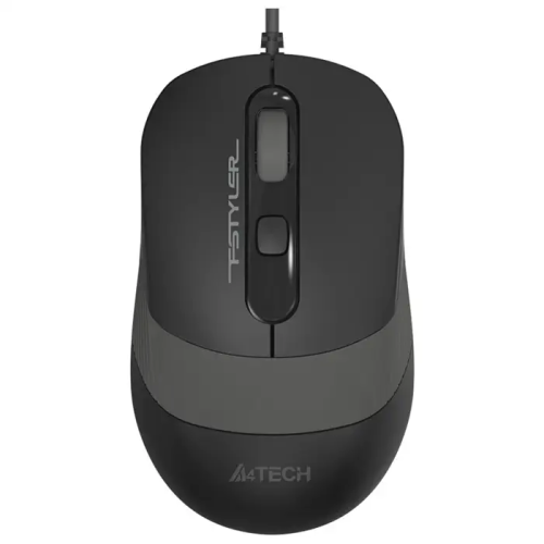 A4 TECH FM10, Siyah-Gri, V-Track, 1600dpi, 4 Buton, Usb Kablolu, Optik Mouse