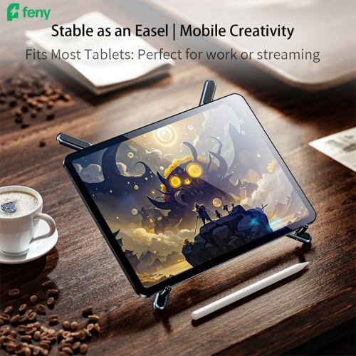FENY FN-MS10, Magsafe, Dönebilen, Ayarlanabilir, Taşınabilir, Katlanır, Telefon-Tablet-Notebook Uyumlu, 8 Kademeli Ayarlanabilir Yükseklik, Alüminyum Stand