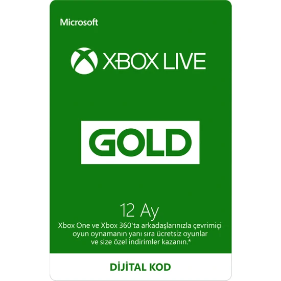 Xbox Live Gold Üyeliği - 12 Ay