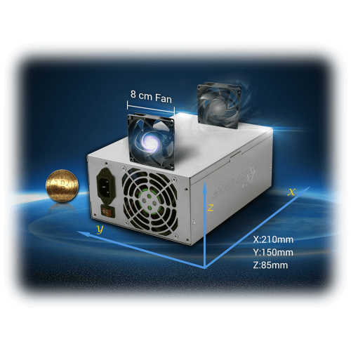 FSP CANNON, FSP1600-55YD, 1600W, 2x8cm Fan, GAMING ATX, Power Supply (PSU)
