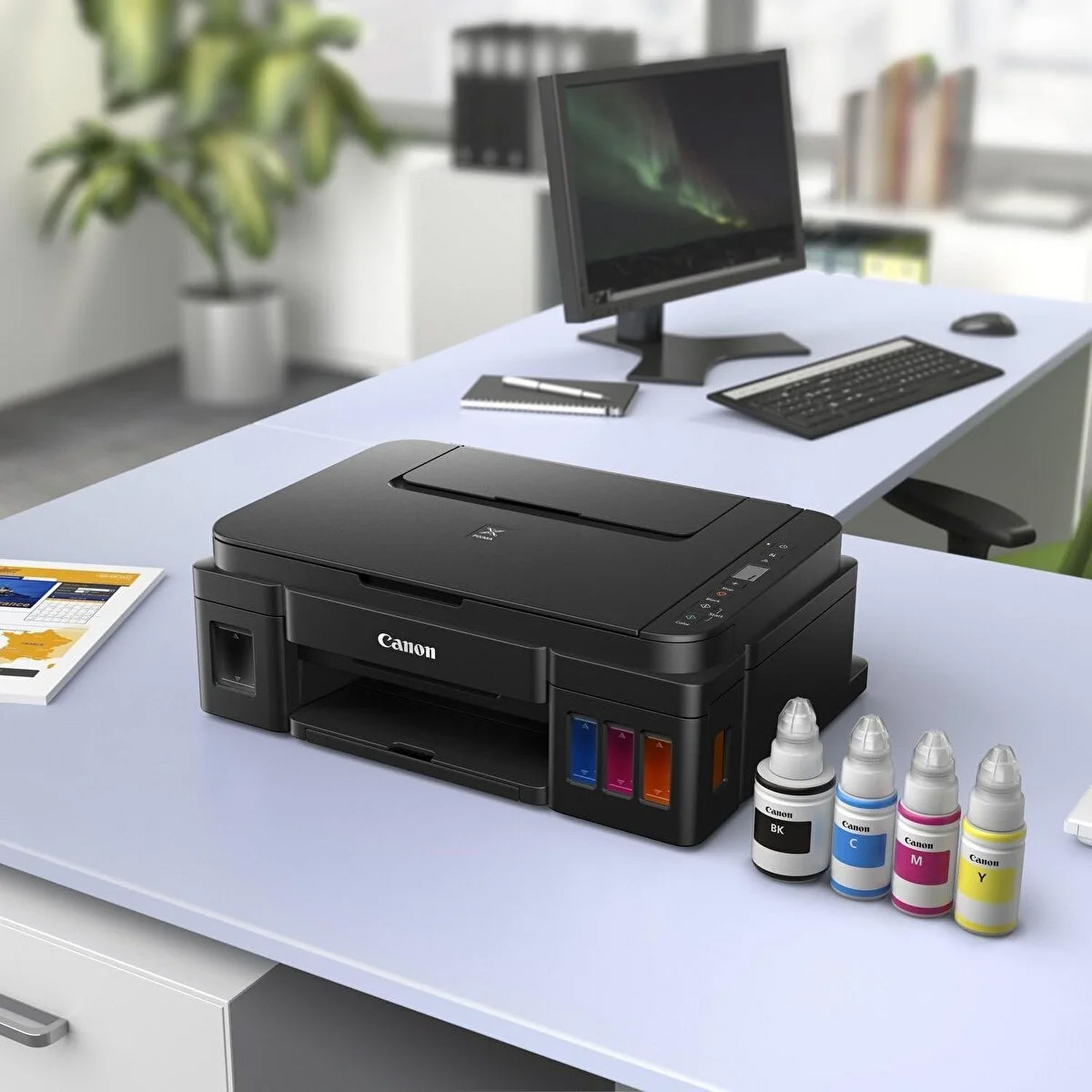 Canon Pixma G2410 Fotokopi + Tarayıcı + Mürekkep Püskürtmeli Tanklı Yazıcı