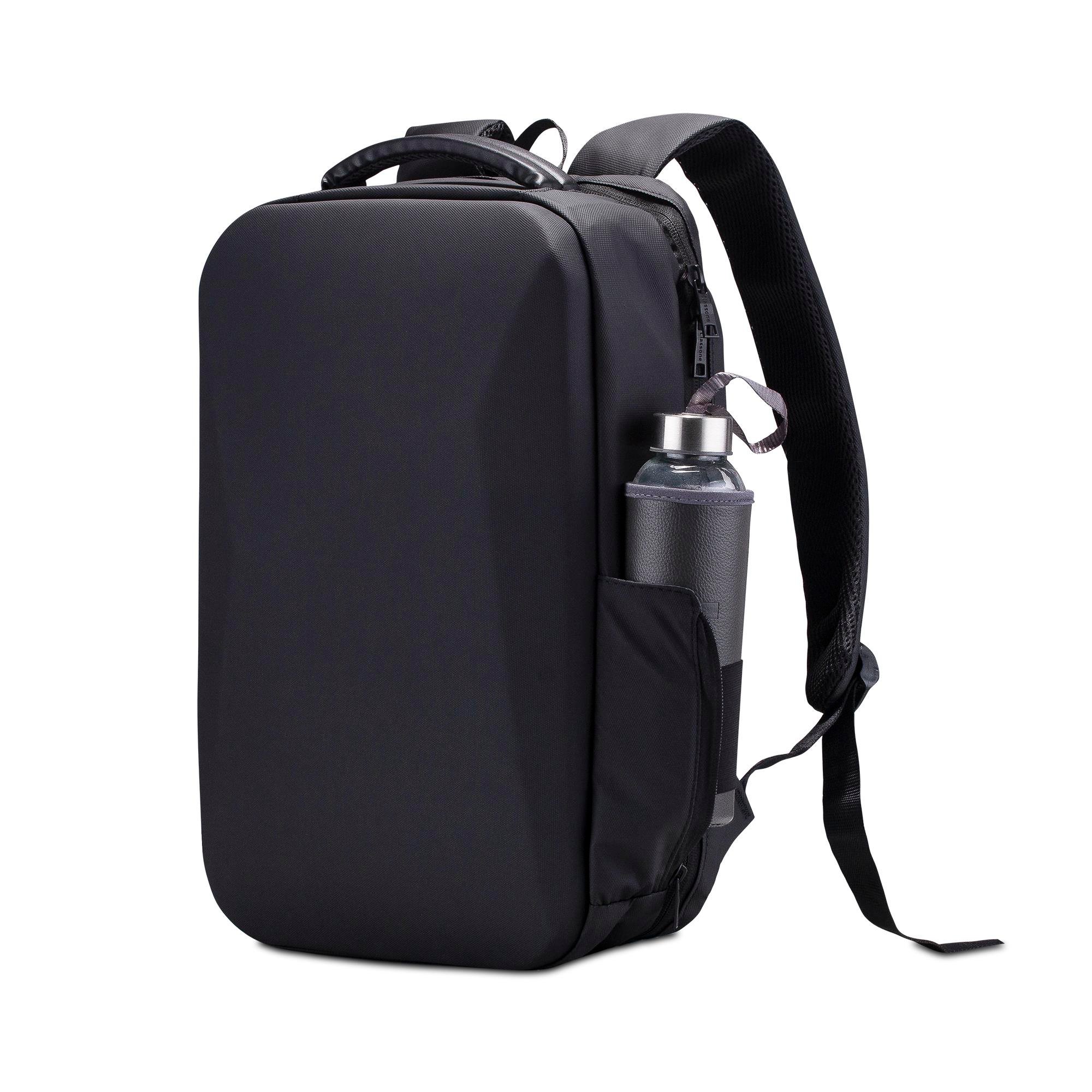 Classone GA-0010 Gauntlet V1 Sert Kabuk Serisi 15.6 inch Uyumlu WTX Pro Su Geçirmez Kumaş Laptop Çantası -Siyah