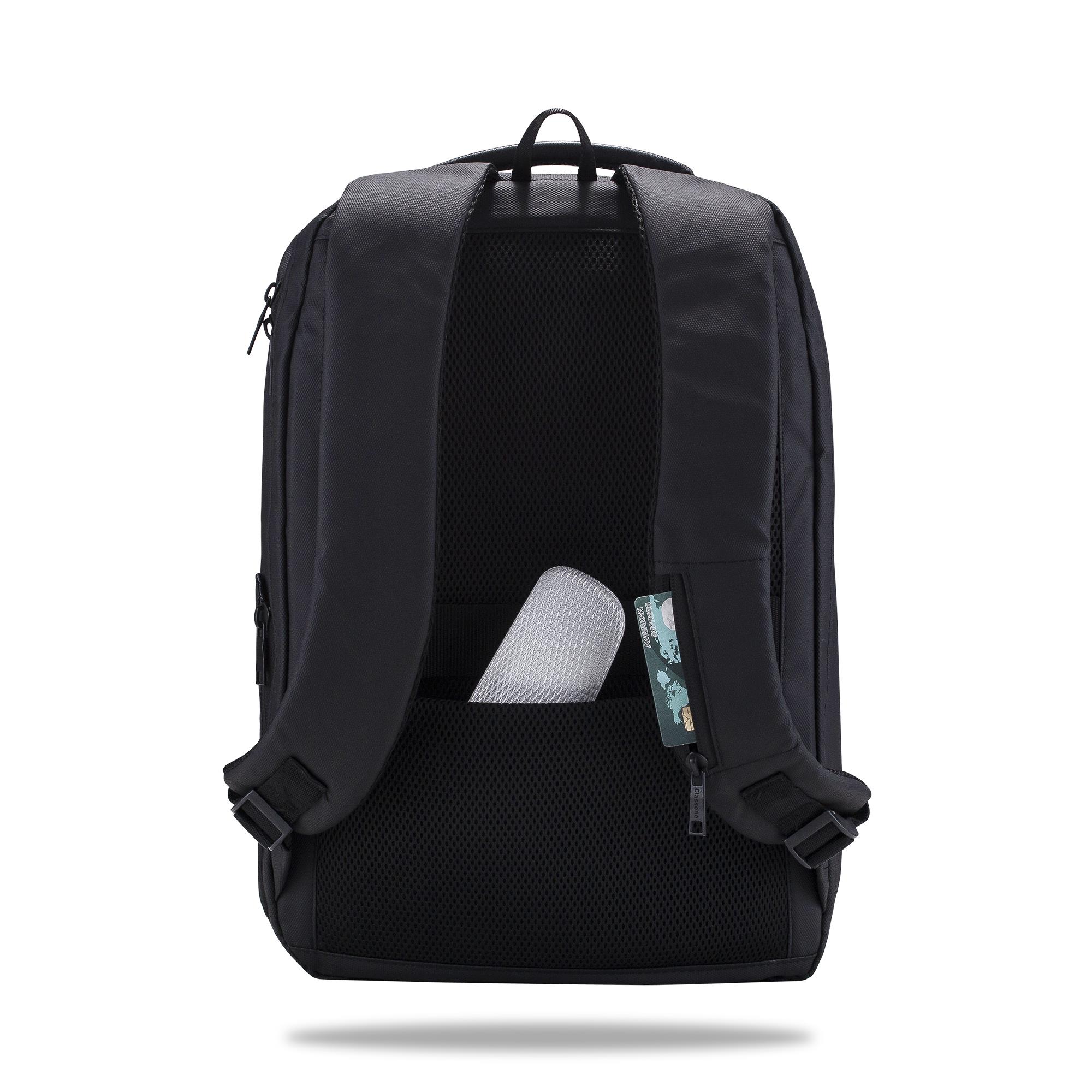 Classone GA-0010 Gauntlet V1 Sert Kabuk Serisi 15.6 inch Uyumlu WTX Pro Su Geçirmez Kumaş Laptop Çantası -Siyah