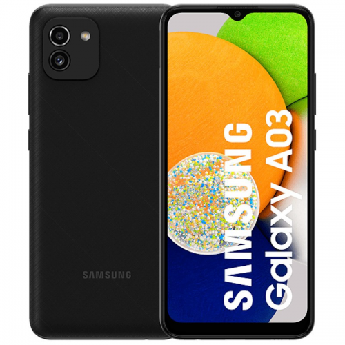 SAMSUNG SM-A035F GALAXY A03 Dual Siyah, 64Gb, 4Gb Ram, 8 Çekirdek, 6,5inc Ekran, 5Mpix Ön 48Mpix Arka Kamera, Türkiye Garantili