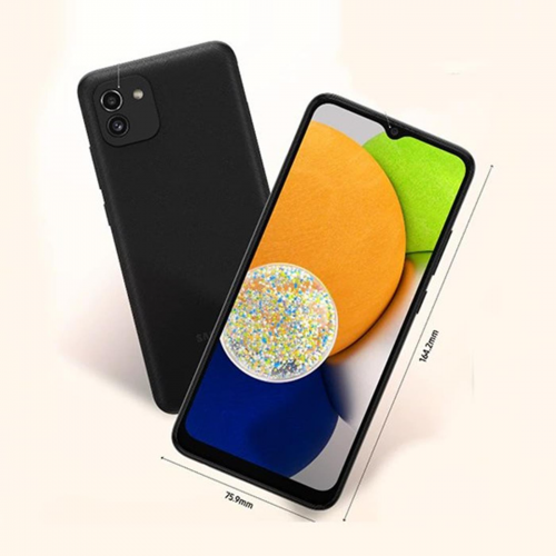 SAMSUNG SM-A035F GALAXY A03 Dual Siyah, 64Gb, 4Gb Ram, 8 Çekirdek, 6,5inc Ekran, 5Mpix Ön 48Mpix Arka Kamera, Türkiye Garantili