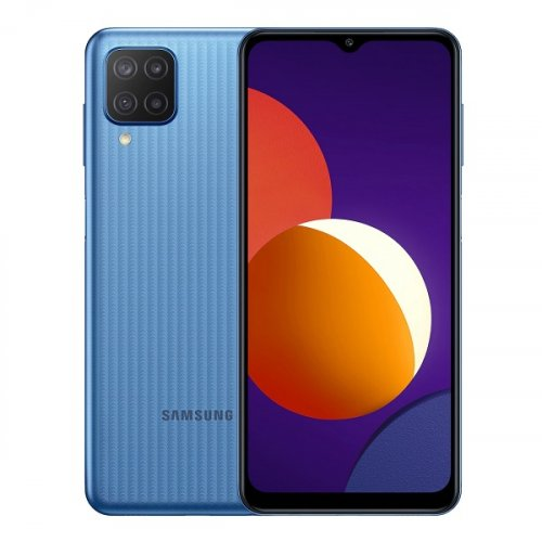 SAMSUNG  M127F/DS GALAXY M12 Light Blue, 64Gb, 4Gb Ram, 8 Çekirdek, 6,5inc Ekran, 8Mpix Ön 48Mpix Arka Kamera, Türkiye Garantili.
