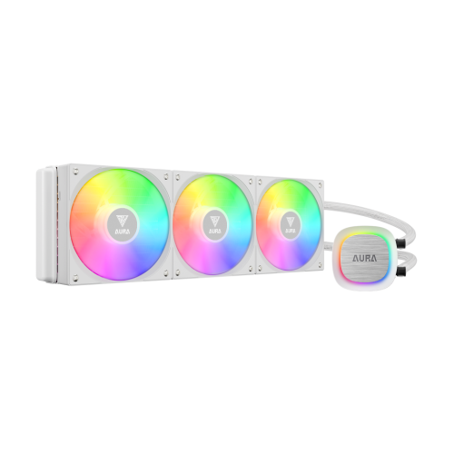 GAMDIAS AURA GL360 V2 WH, White Edition, 360mm,  RGB, 3 Fanlı, CPU Sıvı Soğutma