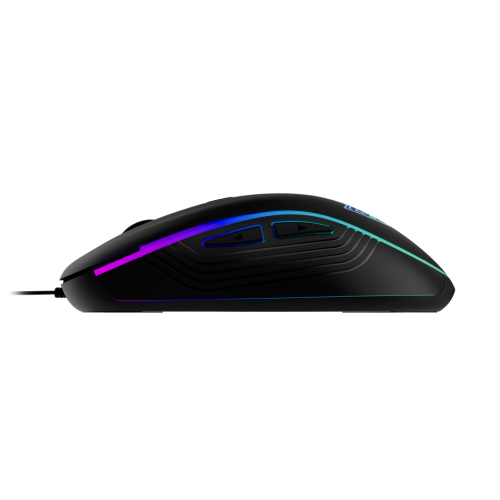 GAMDIAS AURA GS3, Çok Renkli Aydınlatma,  USB Kablolu, 6 Programlanabilir Buton, Gaming Mouse, 3.600 DPI, Siyah