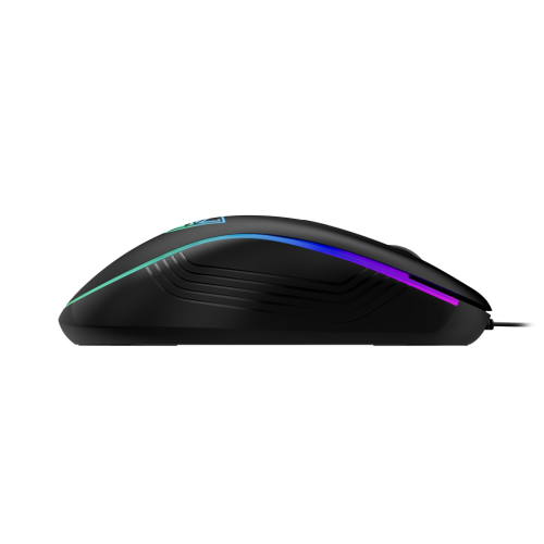 GAMDIAS AURA GS3, Çok Renkli Aydınlatma,  USB Kablolu, 6 Programlanabilir Buton, Gaming Mouse, 3.600 DPI, Siyah