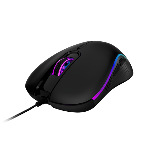 GAMDIAS AURA GS3, Çok Renkli Aydınlatma,  USB Kablolu, 6 Programlanabilir Buton, Gaming Mouse, 3.600 DPI, Siyah