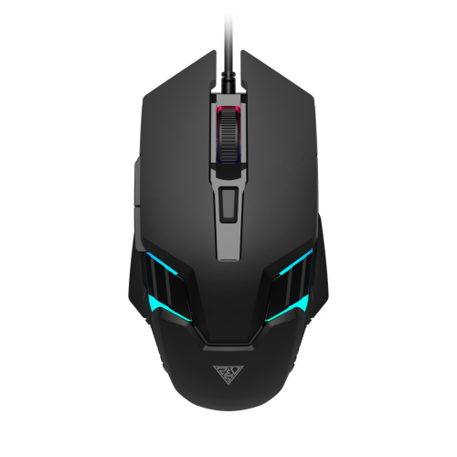 GAMDIAS AURA GS4, Çok Renkli Aydınlatma,  USB Kablolu, 6 Programlanabilir Buton, Gaming Mouse, 3.600 DPI, Siyah