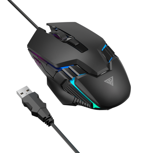 GAMDIAS AURA GS4, Çok Renkli Aydınlatma,  USB Kablolu, 6 Programlanabilir Buton, Gaming Mouse, 3.600 DPI, Siyah