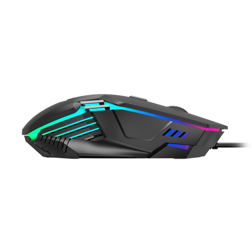 GAMDIAS AURA GS4, Çok Renkli Aydınlatma,  USB Kablolu, 6 Programlanabilir Buton, Gaming Mouse, 3.600 DPI, Siyah