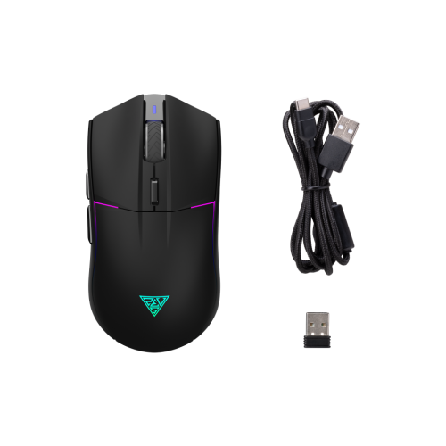 GAMDIAS HADES M3, RGB Aydınlatma, 2.4Ghz ve Bluetooth Kablosuz, 7 Programlanabilir Buton, Şarj Edilebilir, Type-C, Gaming Mouse, 10.000 DPI, Siyah